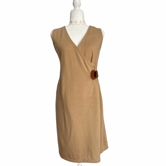 Ralph Lauren Wool Cashmere Buckle Wrap Dress - Picture 7 of 8